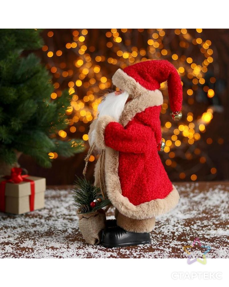 Дед Мороз "В красной шубке с подарками" 18х30 см арт. СМЛ-94160-1-СМЛ0005036041 2