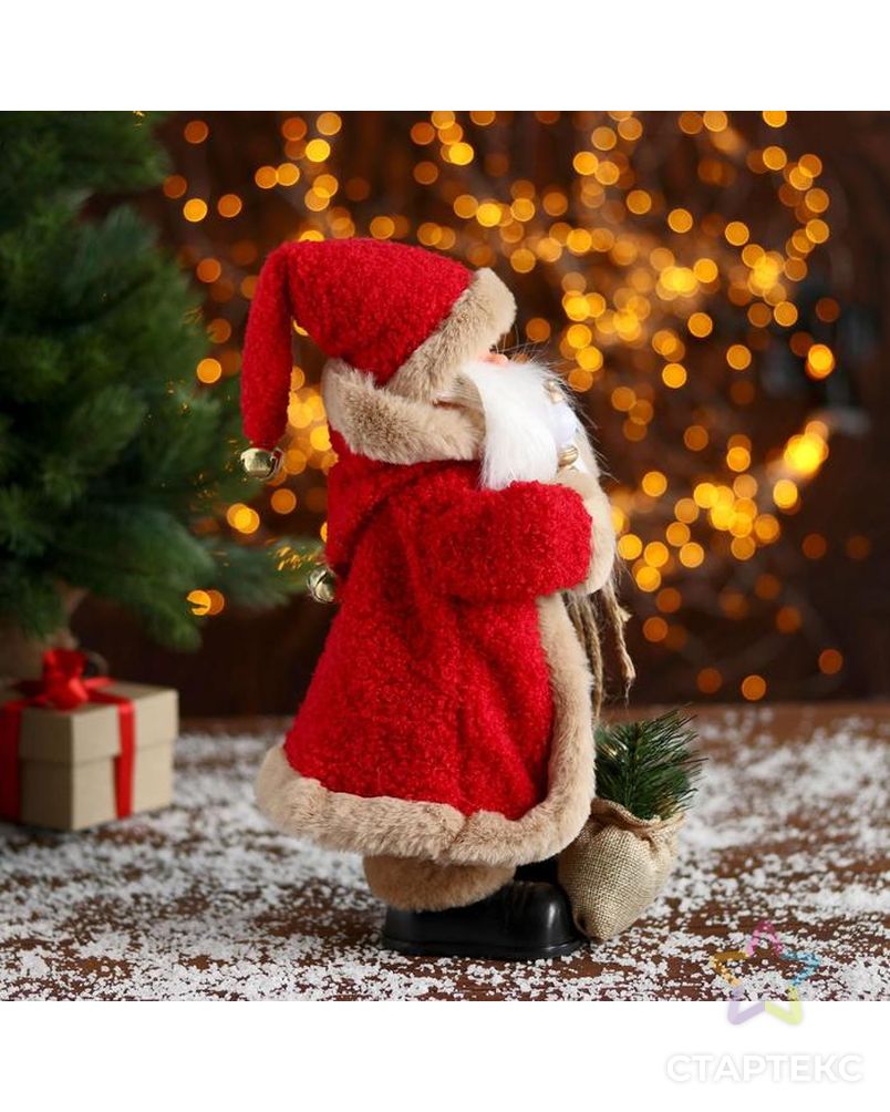 Дед Мороз "В красной шубке с подарками" 18х30 см арт. СМЛ-94160-1-СМЛ0005036041 4