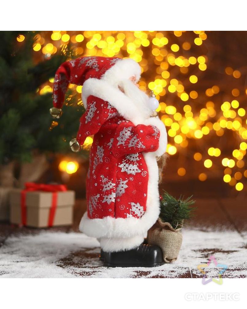 Дед Мороз "В красной шубке в ёлочках с подарками" 15х30 см арт. СМЛ-91241-1-СМЛ0005036043 4