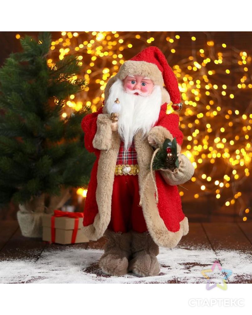 Дед Мороз "В красной шубке с подарками" 24х45 см арт. СМЛ-91246-1-СМЛ0005036049 1