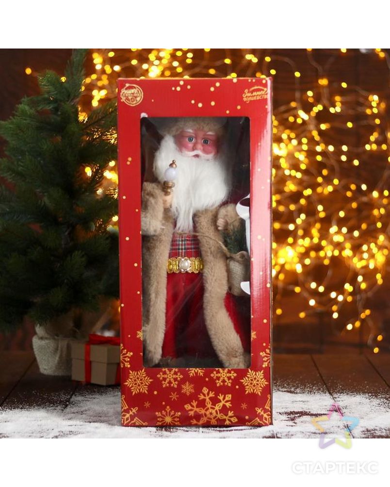 Дед Мороз "В красной шубке с подарками" 24х45 см арт. СМЛ-91246-1-СМЛ0005036049 5