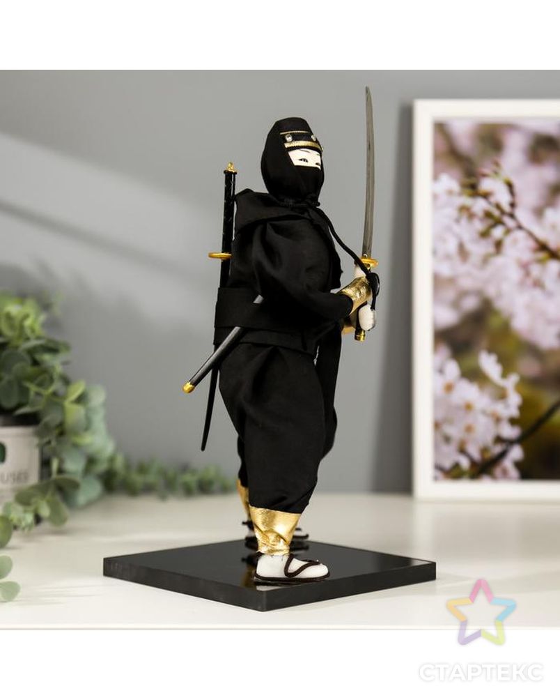 Кукла коллекционная "Чёрный ниндзя с мечом" 25х12,5х12,5 см арт. СМЛ-90627-1-СМЛ0005036092 3