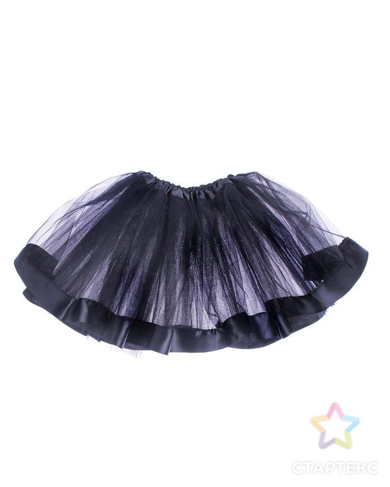 Карнавальная юбка, трехслойная, цвет чёрный арт. СМЛ-94098-1-СМЛ0005036970 1