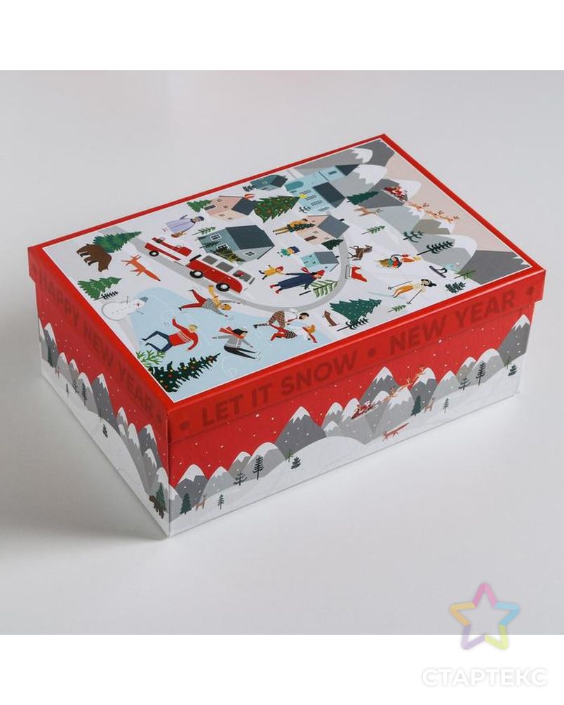 Набор подарочных коробок 10 в 1 «Новогодние истории», 12 × 7 × 4 - 32.5 × 20 × 12.5 см арт. СМЛ-93594-1-СМЛ0005040789 10