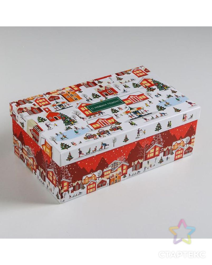 Набор подарочных коробок 10 в 1 «Новогодние истории», 12 × 7 × 4 - 32.5 × 20 × 12.5 см арт. СМЛ-93594-1-СМЛ0005040789 11