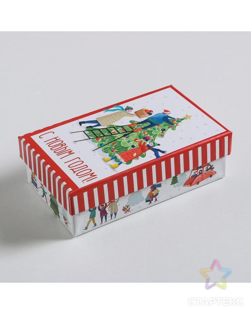 Набор подарочных коробок 10 в 1 «Новогодние истории», 12 × 7 × 4 - 32.5 × 20 × 12.5 см арт. СМЛ-93594-1-СМЛ0005040789 4