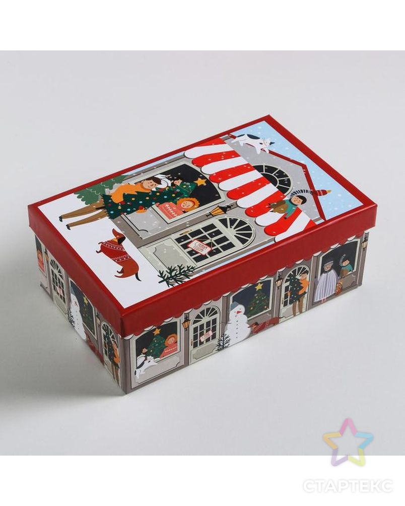 Набор подарочных коробок 10 в 1 «Новогодние истории», 12 × 7 × 4 - 32.5 × 20 × 12.5 см арт. СМЛ-93594-1-СМЛ0005040789 8