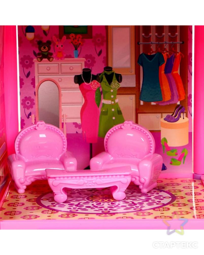 Дом для кукол "Коттедж" с куклами, с аксессуарами арт. СМЛ-117834-1-СМЛ0005043245 5