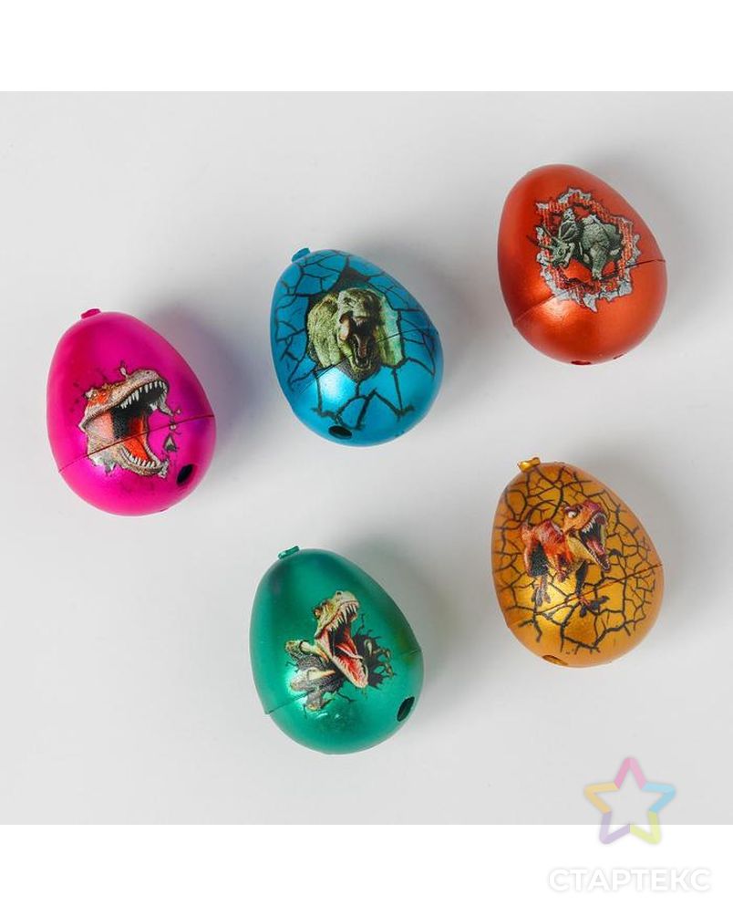 Растущая игрушка «Яйцо с картинкой цветное, Динозавры» 3,5х4,5 см, МИКС арт. СМЛ-89714-1-СМЛ0005045478 2