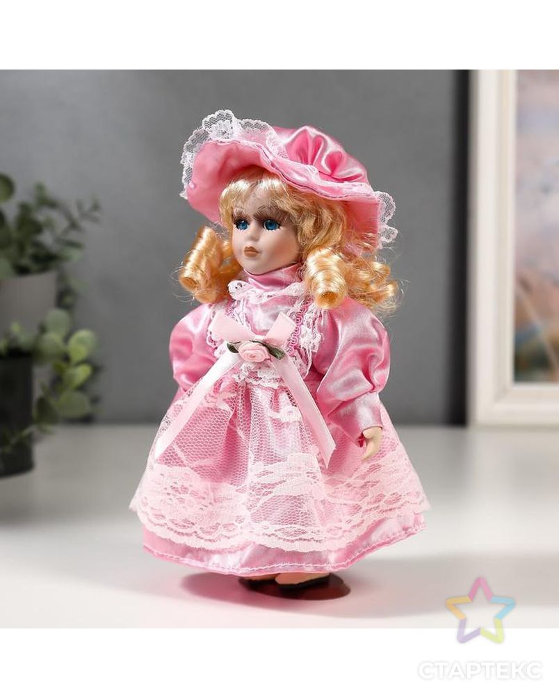 Кукла коллекционная керамика "Малышка Майя в розовом платье" 20 см арт. СМЛ-137565-1-СМЛ0005053241 2