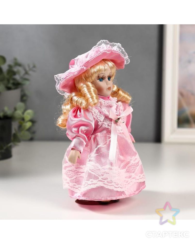 Кукла коллекционная керамика "Малышка Майя в розовом платье" 20 см арт. СМЛ-137565-1-СМЛ0005053241 3