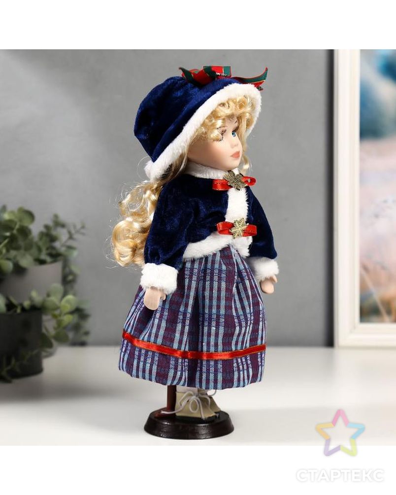 Кукла коллекционная керамика "Снежа в синем наряде" 30 см арт. СМЛ-137569-1-СМЛ0005053247 2