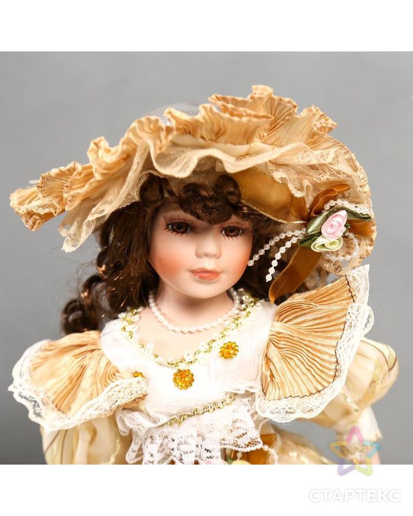 Кукла коллекционная керамика "Мэри в жёлто-кофейном платье" 40 см арт. СМЛ-137572-1-СМЛ0005053251 5