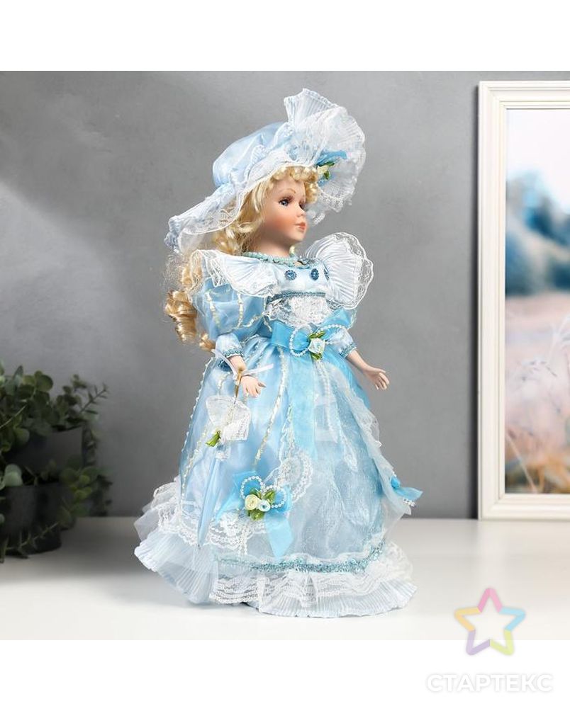 Кукла коллекционная керамика "Элис в нежно-голубом платье" 40 см арт. СМЛ-137573-1-СМЛ0005053252 2
