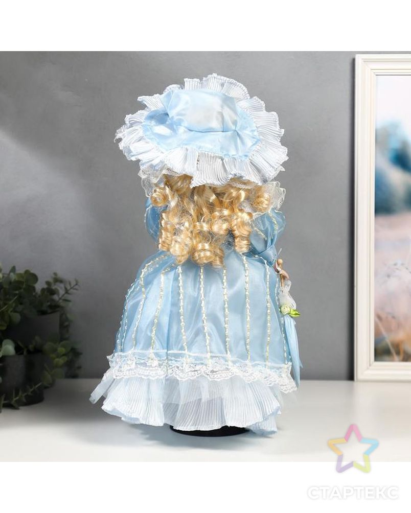 Кукла коллекционная керамика "Элис в нежно-голубом платье" 40 см арт. СМЛ-137573-1-СМЛ0005053252 4