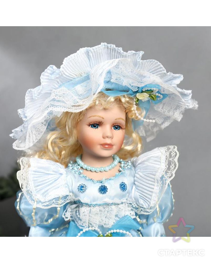Кукла коллекционная керамика "Элис в нежно-голубом платье" 40 см арт. СМЛ-137573-1-СМЛ0005053252 5