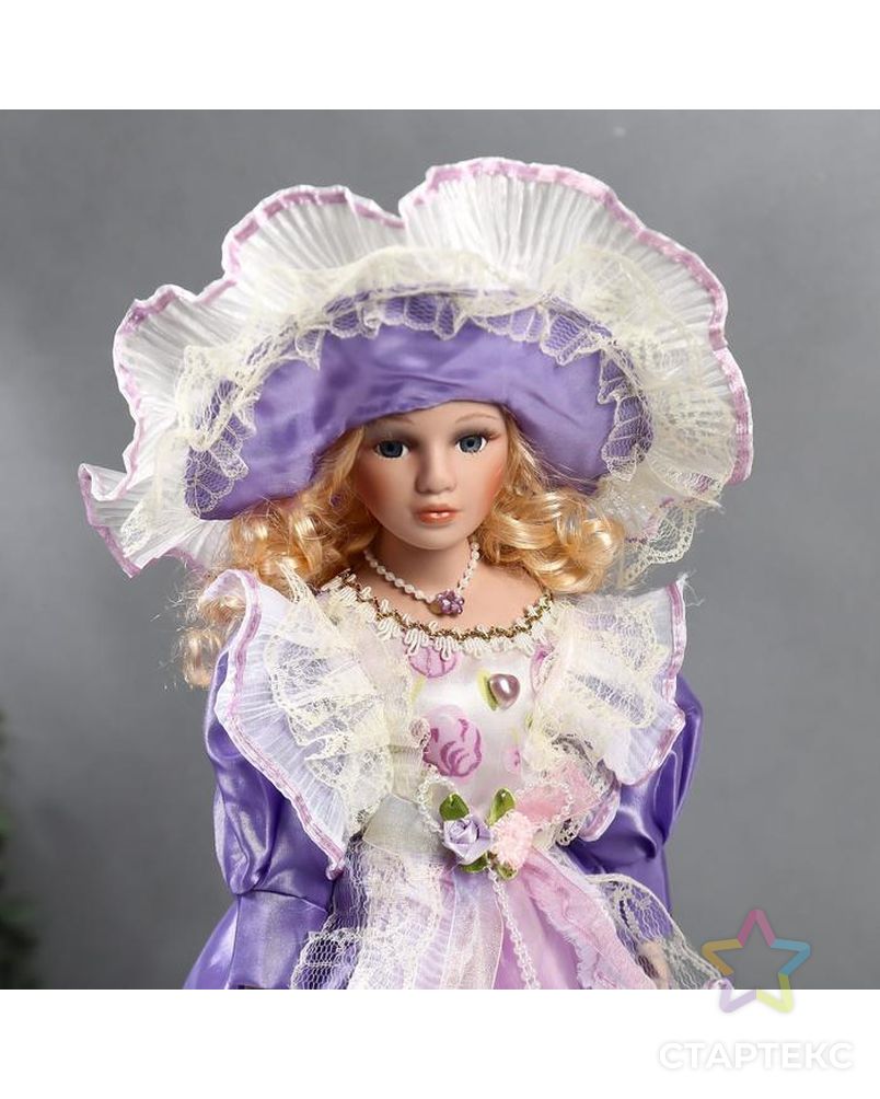 Кукла коллекционная керамика "Мария в сиреневом платье" 40 см арт. СМЛ-137577-1-СМЛ0005053257