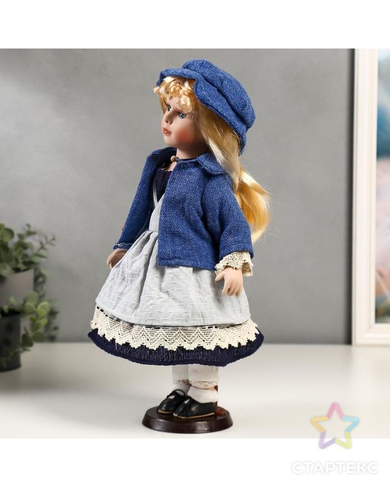 Кукла коллекционная керамика "Мариша в сарафане и синей кофточке" 40 см арт. СМЛ-136859-1-СМЛ0005053263 2