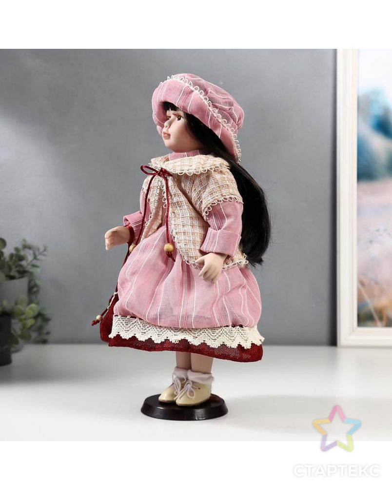 Кукла коллекционная керамика "Машенька в розовом платье и бежевой накидке" 40 см арт. СМЛ-137580-1-СМЛ0005053264 3