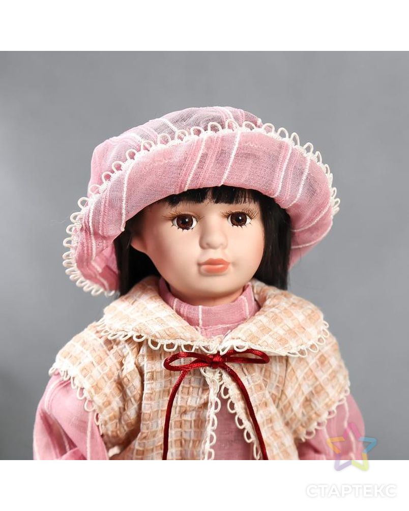 Кукла коллекционная керамика "Машенька в розовом платье и бежевой накидке" 40 см арт. СМЛ-137580-1-СМЛ0005053264 5