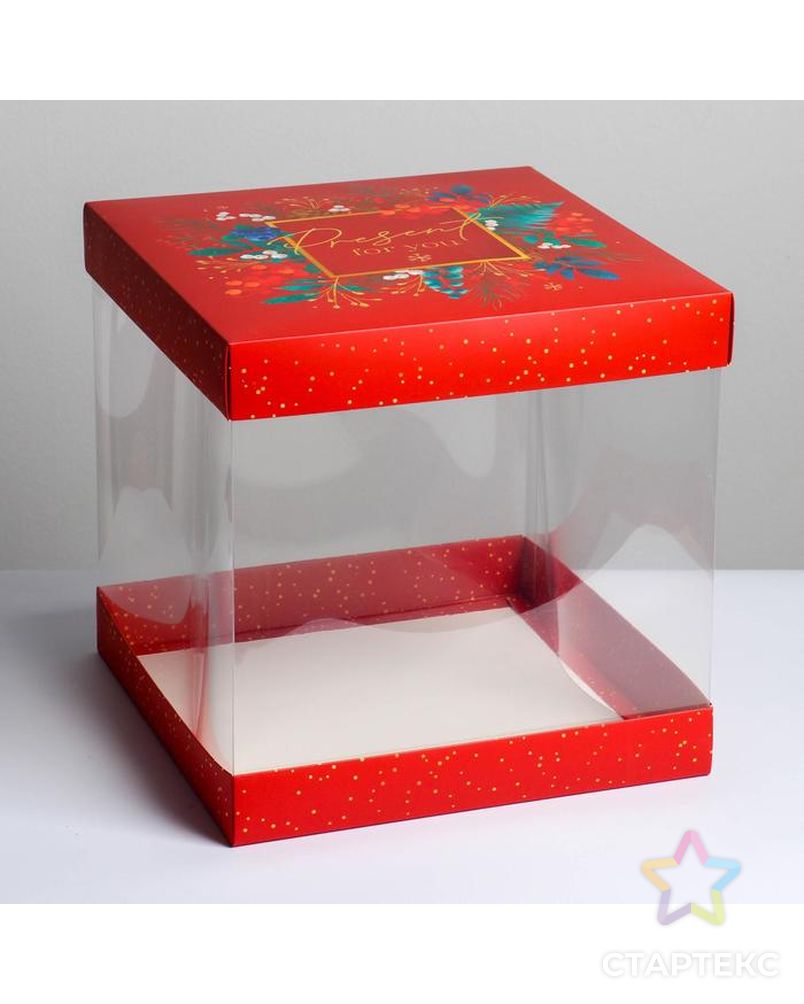 Складная коробка под торт Present for you, 30 × 30 см арт. СМЛ-107753-1-СМЛ0005053295 1