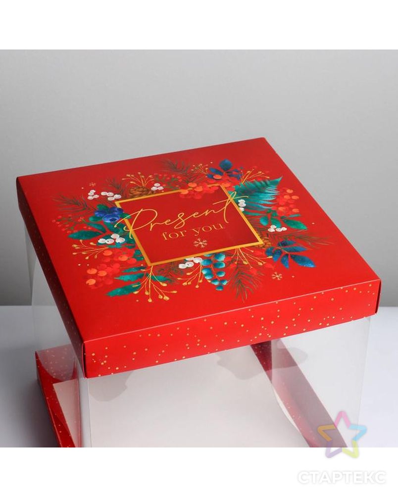 Складная коробка под торт Present for you, 30 × 30 см арт. СМЛ-107753-1-СМЛ0005053295 2