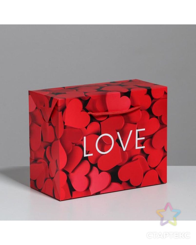 Пакет—коробка Love, 23 × 18 × 11 см арт. СМЛ-91348-1-СМЛ0005053590 1
