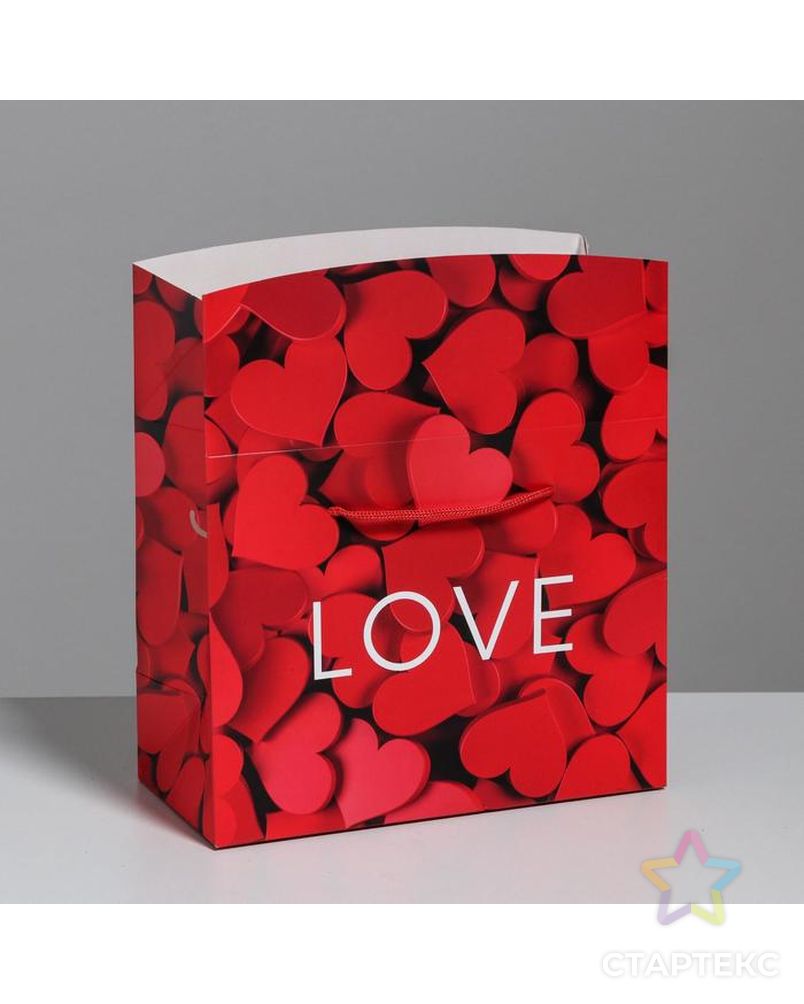 Пакет—коробка Love, 23 × 18 × 11 см арт. СМЛ-91348-1-СМЛ0005053590 2