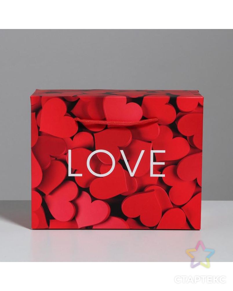 Пакет—коробка Love, 23 × 18 × 11 см арт. СМЛ-91348-1-СМЛ0005053590 3