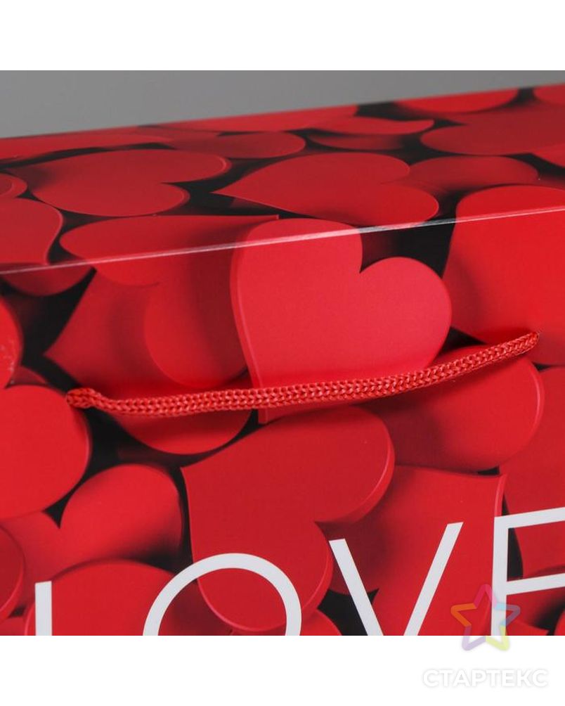 Пакет—коробка Love, 23 × 18 × 11 см арт. СМЛ-91348-1-СМЛ0005053590 4