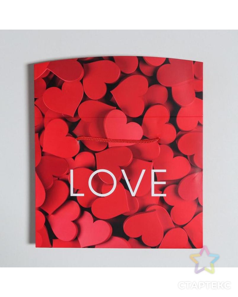 Пакет—коробка Love, 23 × 18 × 11 см арт. СМЛ-91348-1-СМЛ0005053590 5