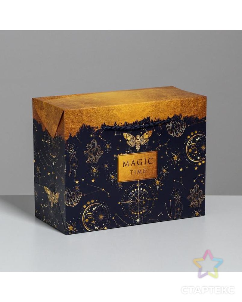 Пакет—коробка Magic time, 23 × 18 × 11 см арт. СМЛ-91349-1-СМЛ0005053591 1