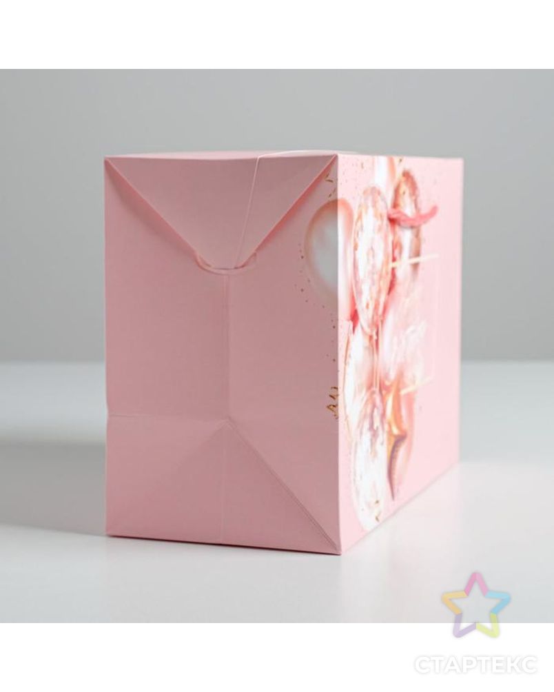 Пакет—коробка Happy birthday, 28 × 20 × 13 см арт. СМЛ-116144-1-СМЛ0005053596 2