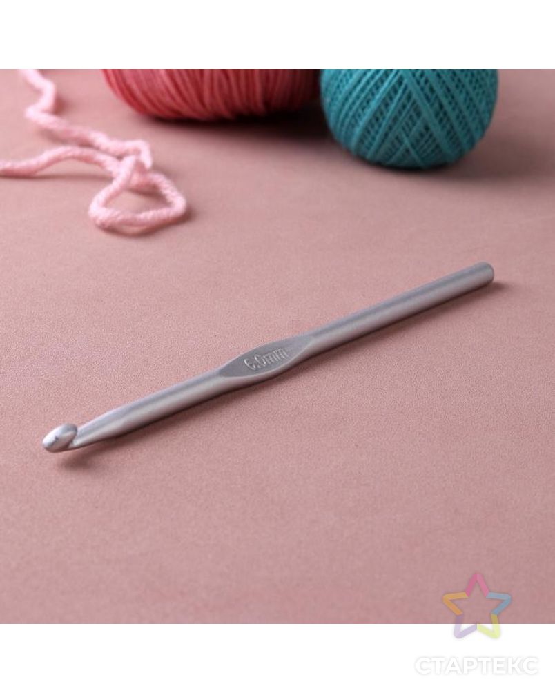 Крючок для вязания, с тефлоновым покрытием, d = 8 мм, 15 см арт. СМЛ-40470-4-СМЛ0005054436 1