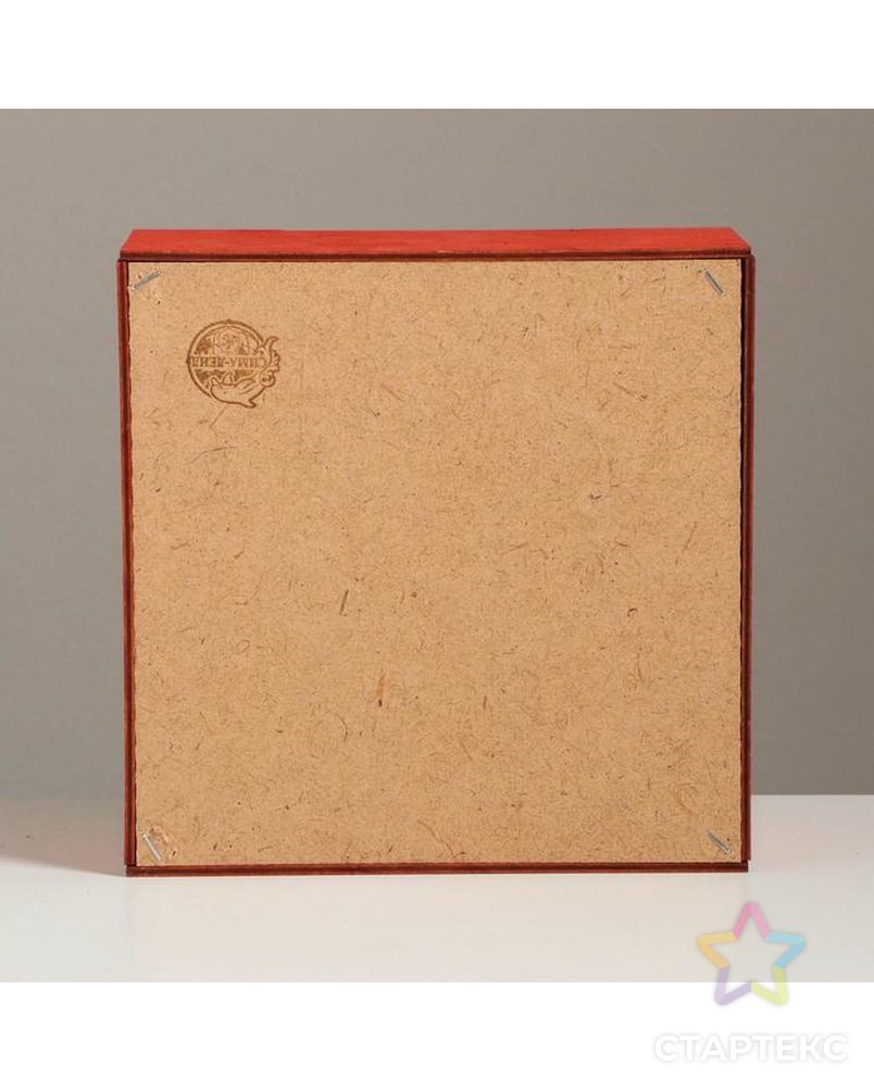 Ящик деревянный «Новогодняя почта», 20 × 20 × 10 см арт. СМЛ-90124-1-СМЛ0005054576 5