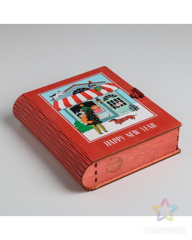 Коробка-книга деревянная «Книга сказок», 23 × 16 × 7 см арт. СМЛ-92672-1-СМЛ0005054583 2