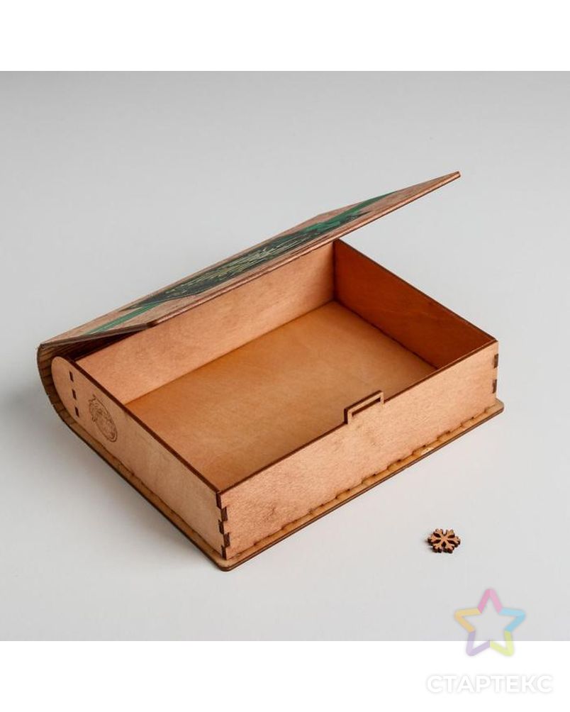 Коробка-книга деревянная «С Новым годом», 23 × 16 × 7 см арт. СМЛ-92673-1-СМЛ0005054584 5