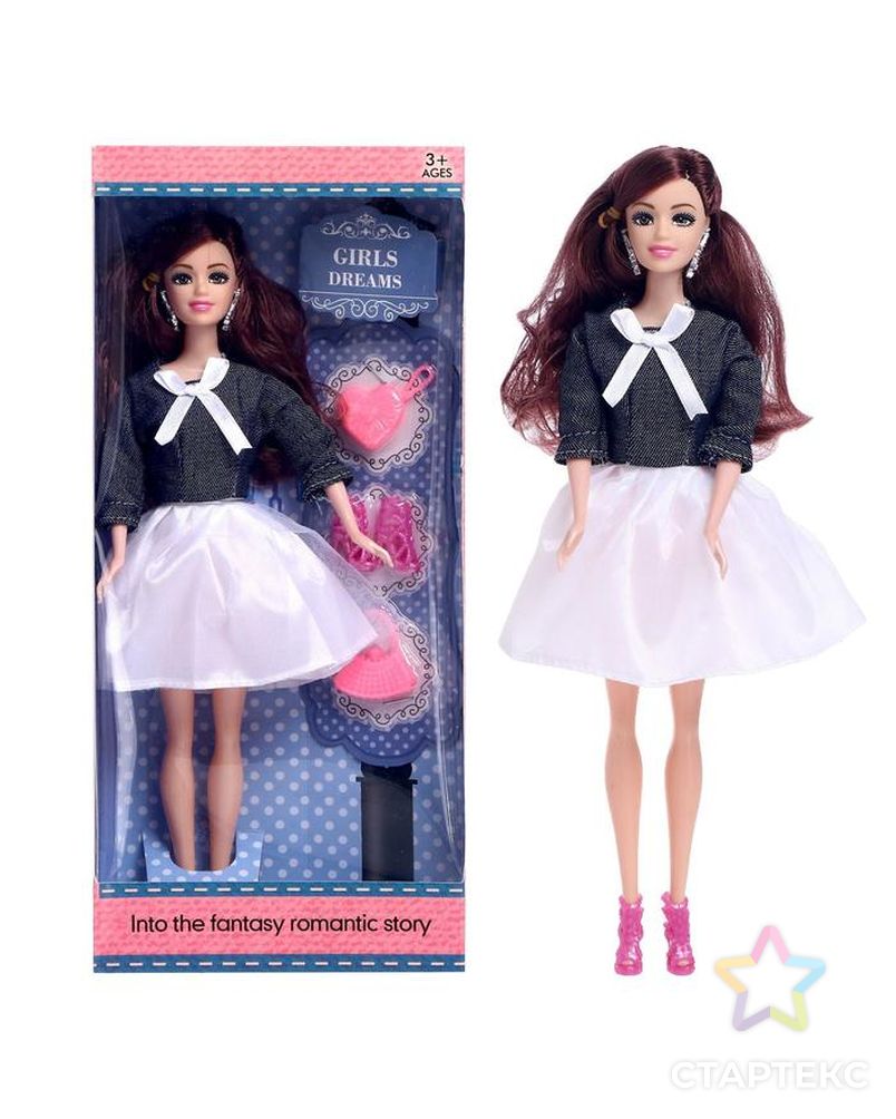 Кукла модель "Алла" в платье, с аксессуарами, МИКС арт. СМЛ-135989-1-СМЛ0005066309 1