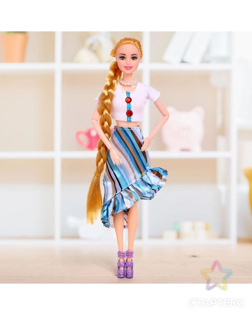 Кукла модель шарнирная "Оля" в платье, МИКС арт. СМЛ-128126-1-СМЛ0005066322 2