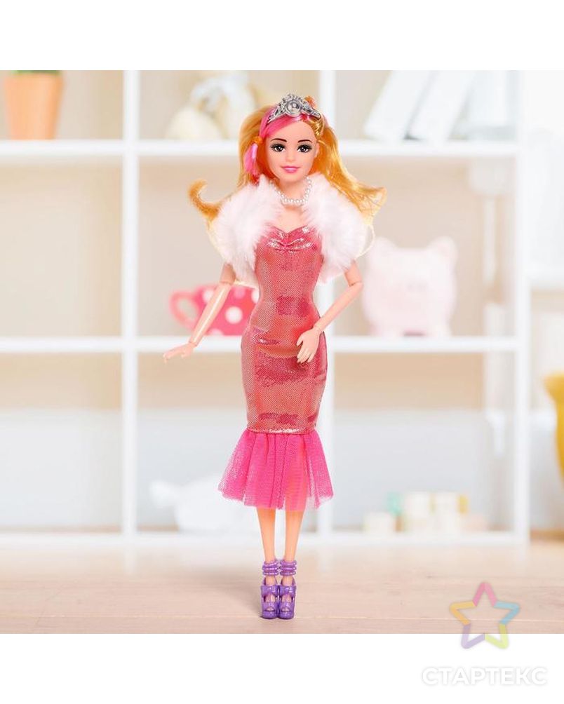Кукла модель шарнирная "Оля" в платье, МИКС арт. СМЛ-128126-1-СМЛ0005066322 3