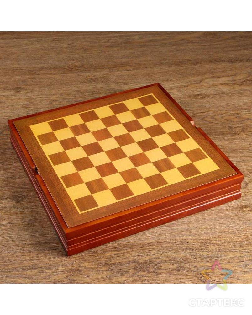 Шахматы "Средневековье" h короля=8 см, пешки=5.6 см. d=2 см, 36х36 см арт. СМЛ-92864-1-СМЛ0005066617 6