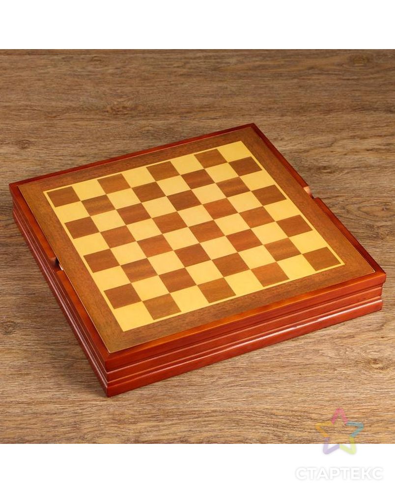 Шахматы сувенирные, h короля=7.8 см, пешки=5.4 см. d=2 см, 36х36 см арт. СМЛ-92866-1-СМЛ0005066619 6