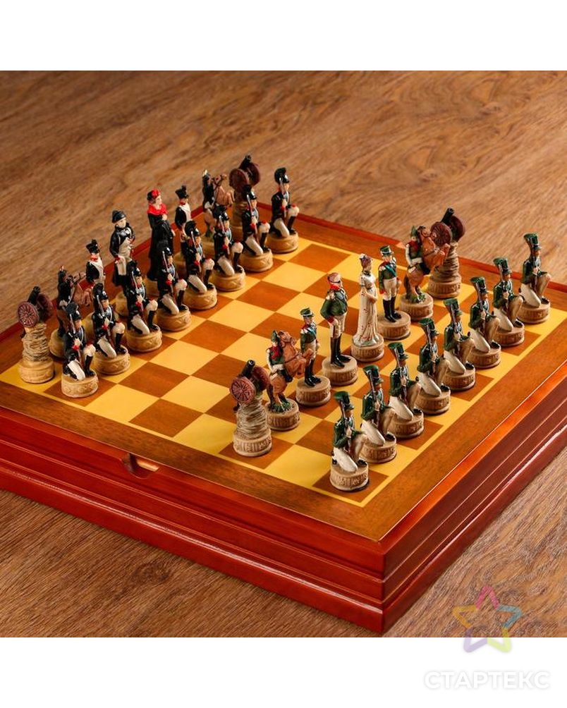 Шахматные фигуры "Отечественная война" (h короля=8 см, h пешки=6 см) арт. СМЛ-92868-1-СМЛ0005066622 2