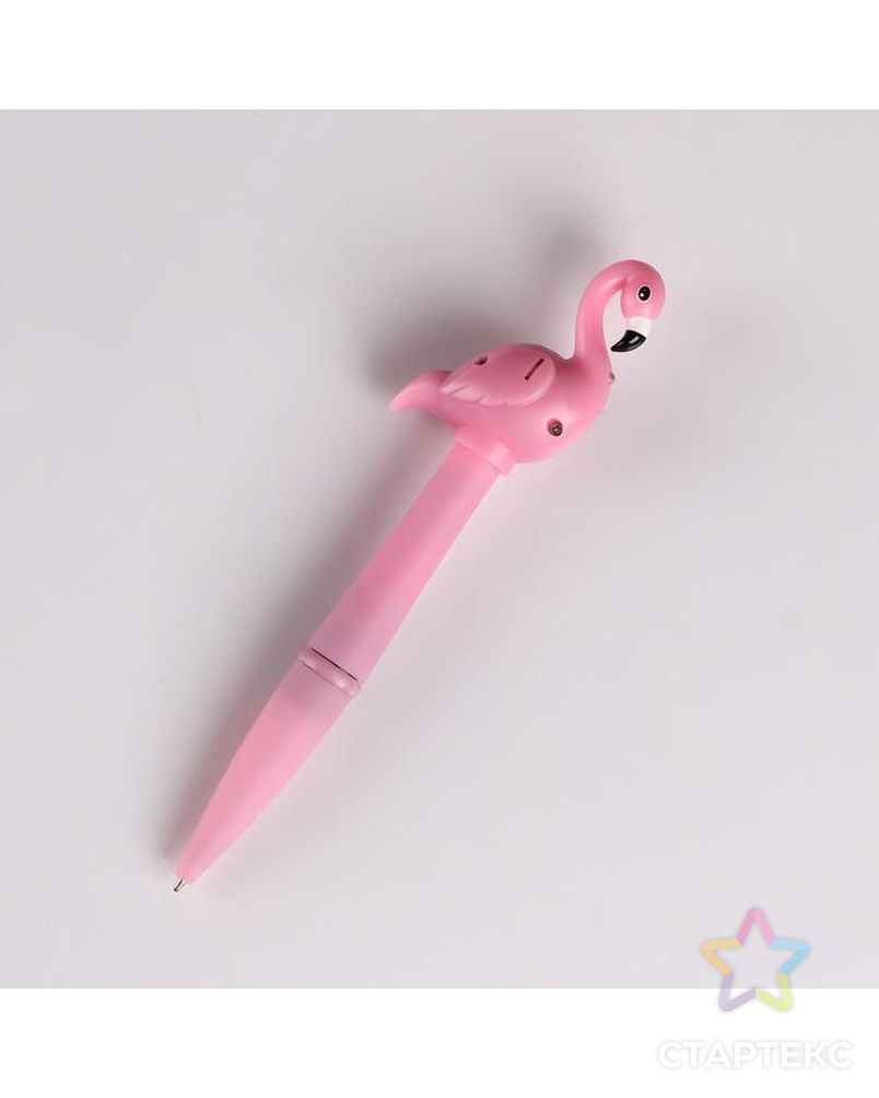 Ручка-фонарик со звуком  "Фламинго" 15.5 см, синие чернила арт. СМЛ-112933-1-СМЛ0005070146 1