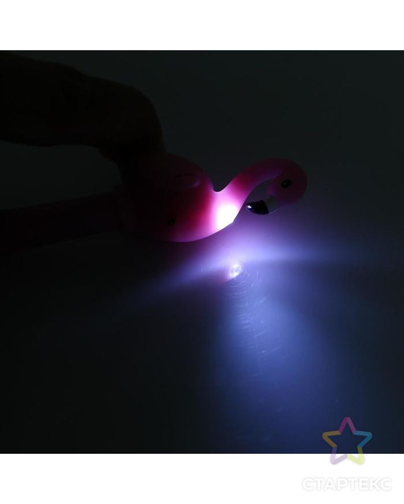 Ручка-фонарик со звуком  "Фламинго" 15.5 см, синие чернила арт. СМЛ-112933-1-СМЛ0005070146