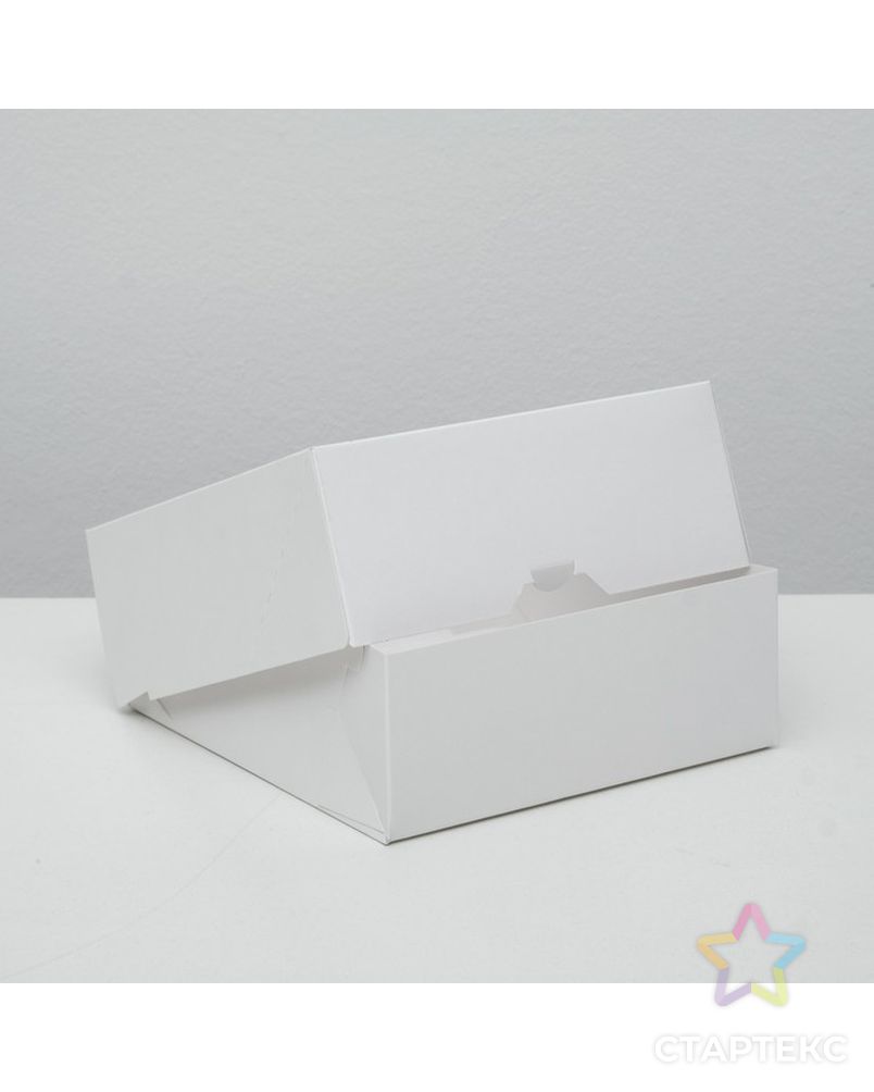 Кондитерская упаковка с окном, белая, 18 х 18 х 7 см арт. СМЛ-85440-1-СМЛ0005073687 3