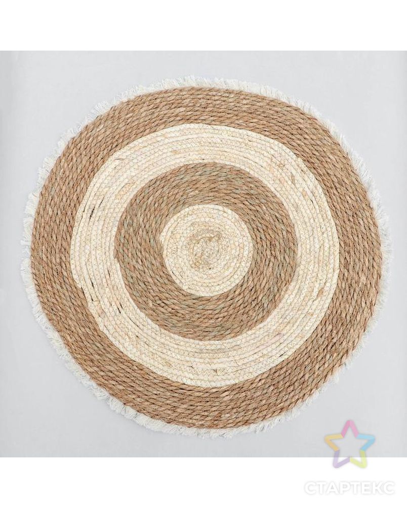 Коврик плетёный «Тори» 60×60 см арт. СМЛ-121893-1-СМЛ0005075246