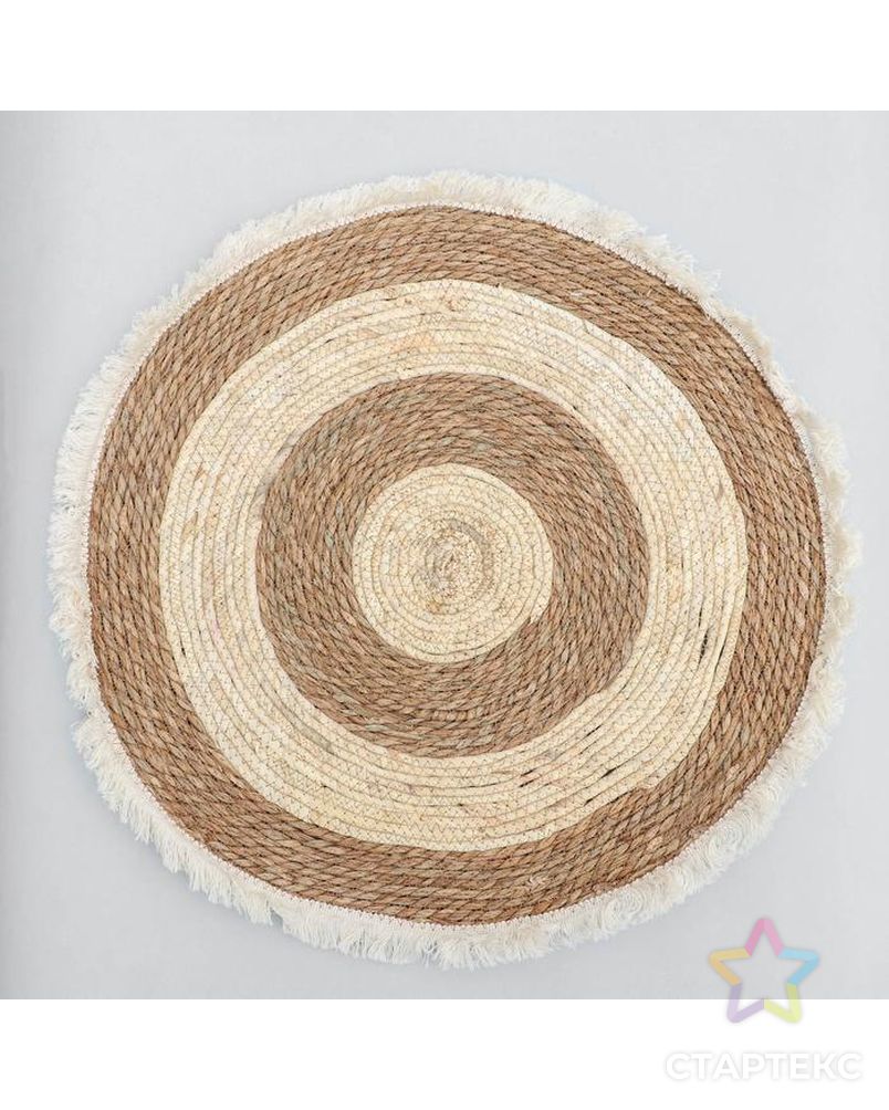 Коврик плетёный «Тори» 60×60 см арт. СМЛ-121893-1-СМЛ0005075246