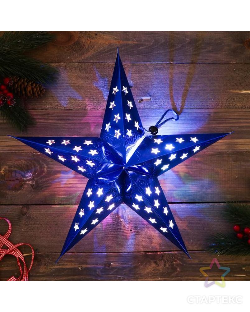 Звезда интерьерная с гирляндой модель G-13 «Северная звезда», 45 х 45 см арт. СМЛ-124128-1-СМЛ0005079139 3