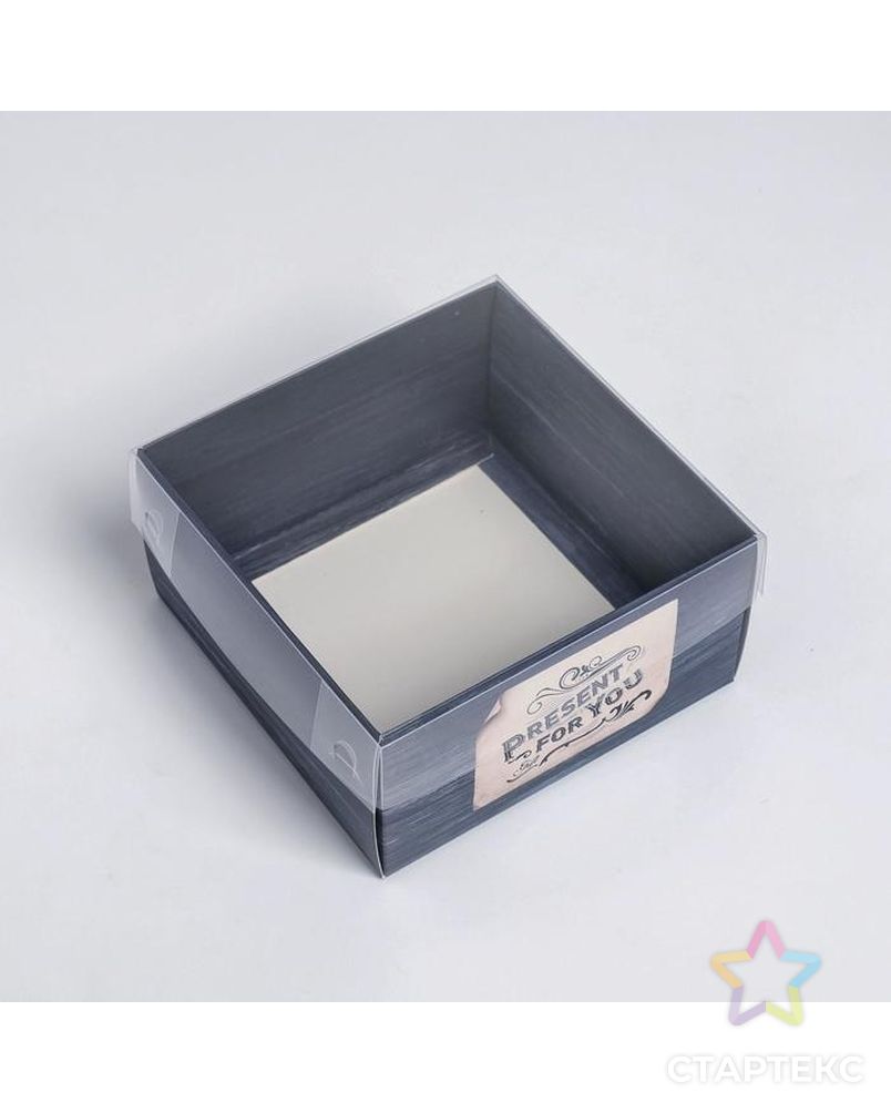 Коробка для кондитерских изделий с PVC крышкой Present  for you, 12 х 6 х 11,5 см арт. СМЛ-94108-1-СМЛ0005080459 3